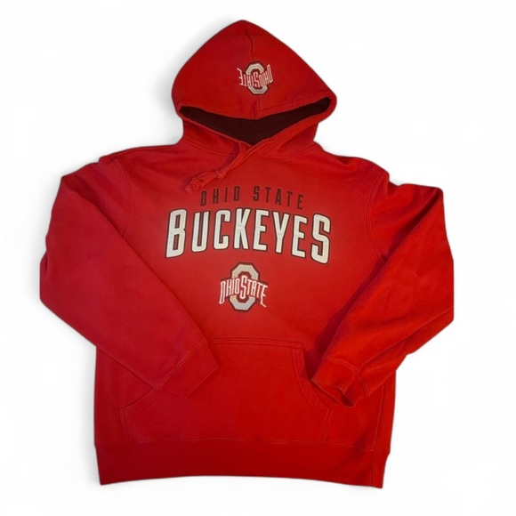 #200 Ohio State buckeyes Scarlet and gray college hoodie - Picture 1 of 15